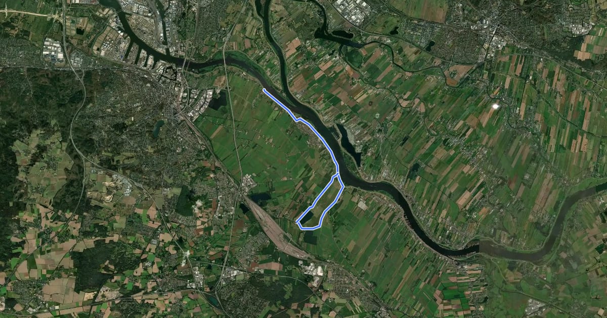 Маршрут Wanderweg NE на спутниковом снимке