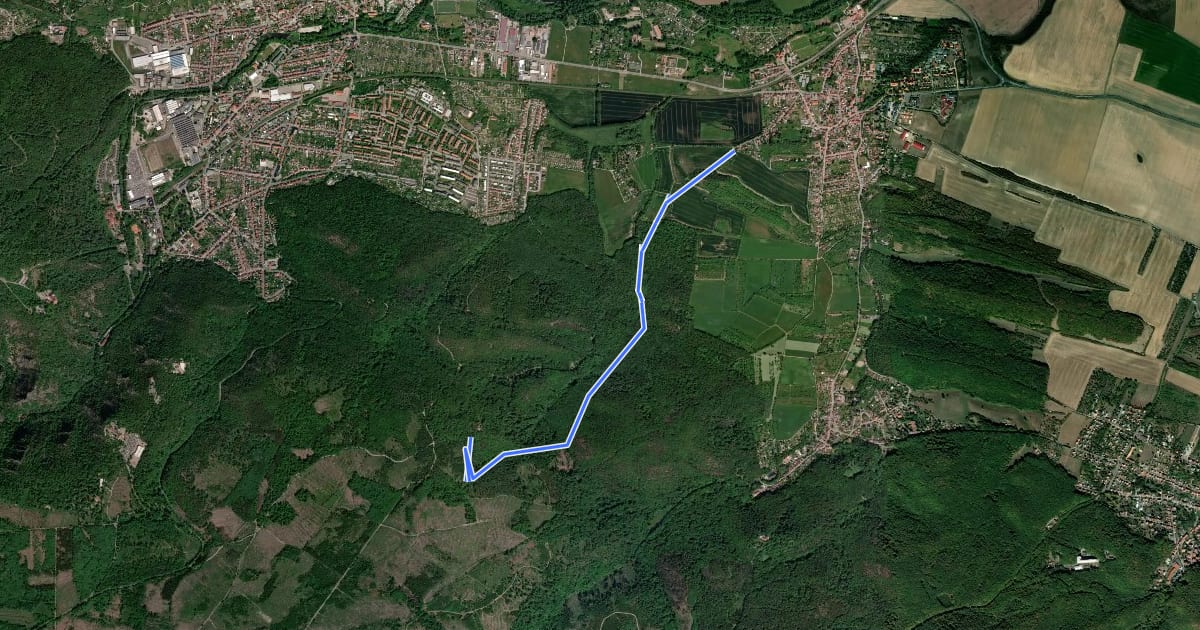 Маршрут Wanderweg Neinstedt - Georsghöhe на спутниковом снимке