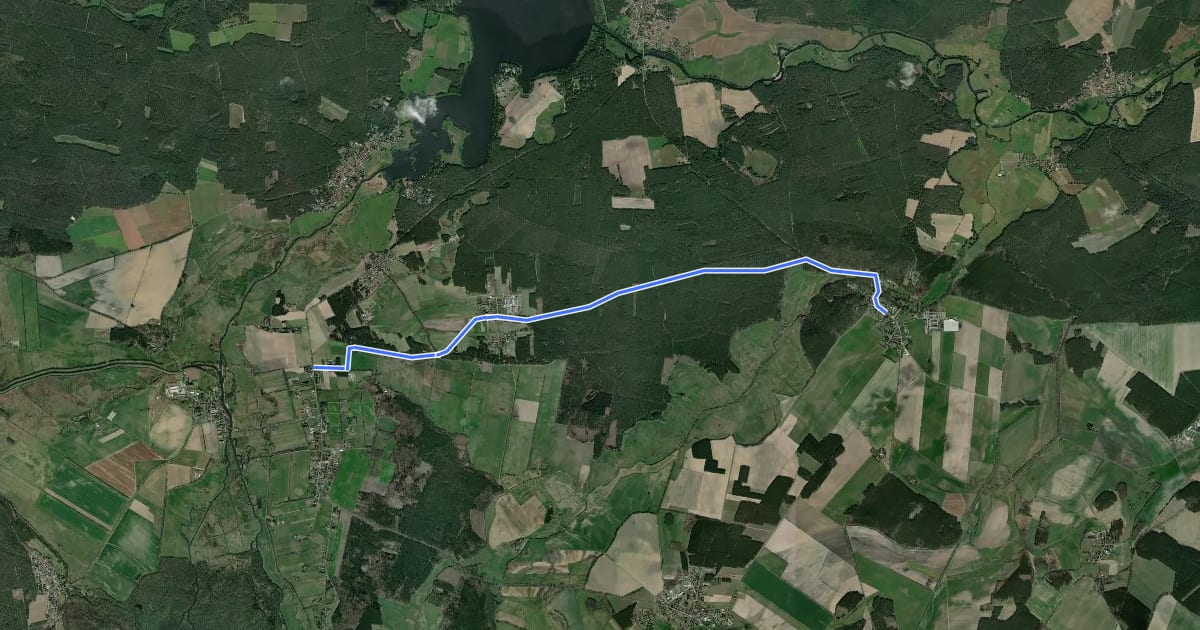Маршрут Wanderweg Neu Lübbenau-Neu Schadow-Pretschen на спутниковом снимке