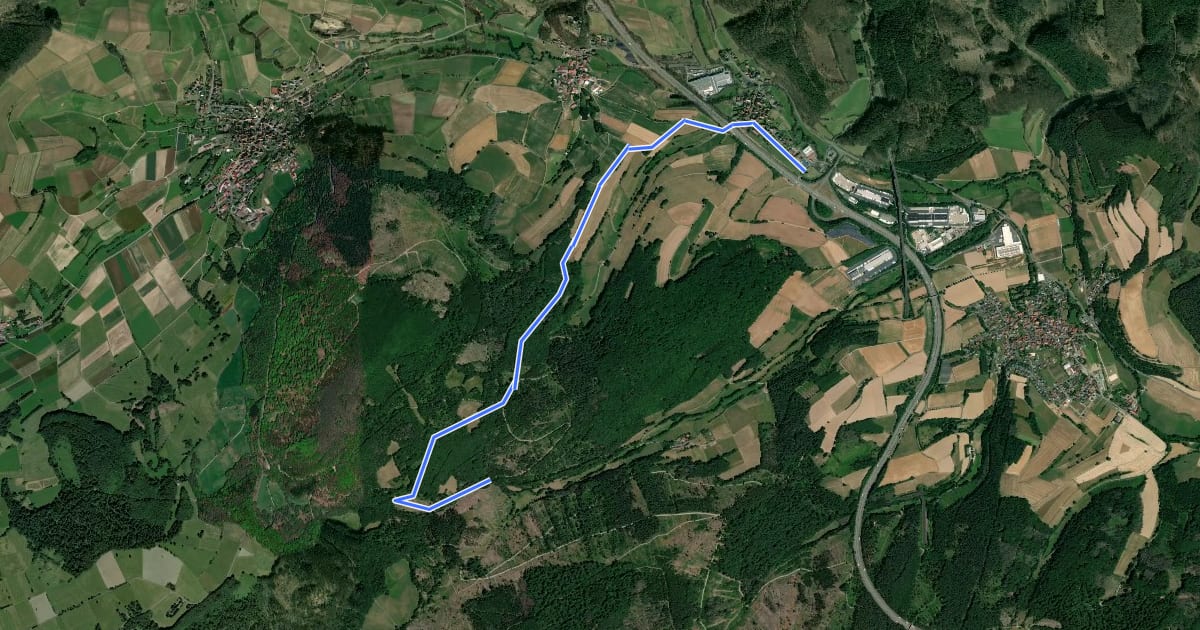 Маршрут Wanderweg Neuenstein (N1) на спутниковом снимке