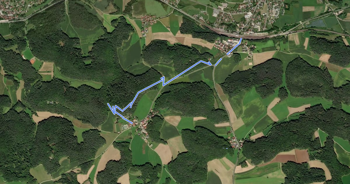 Маршрут Wanderweg No.4 Neukirchen-Erkelsdorf на спутниковом снимке