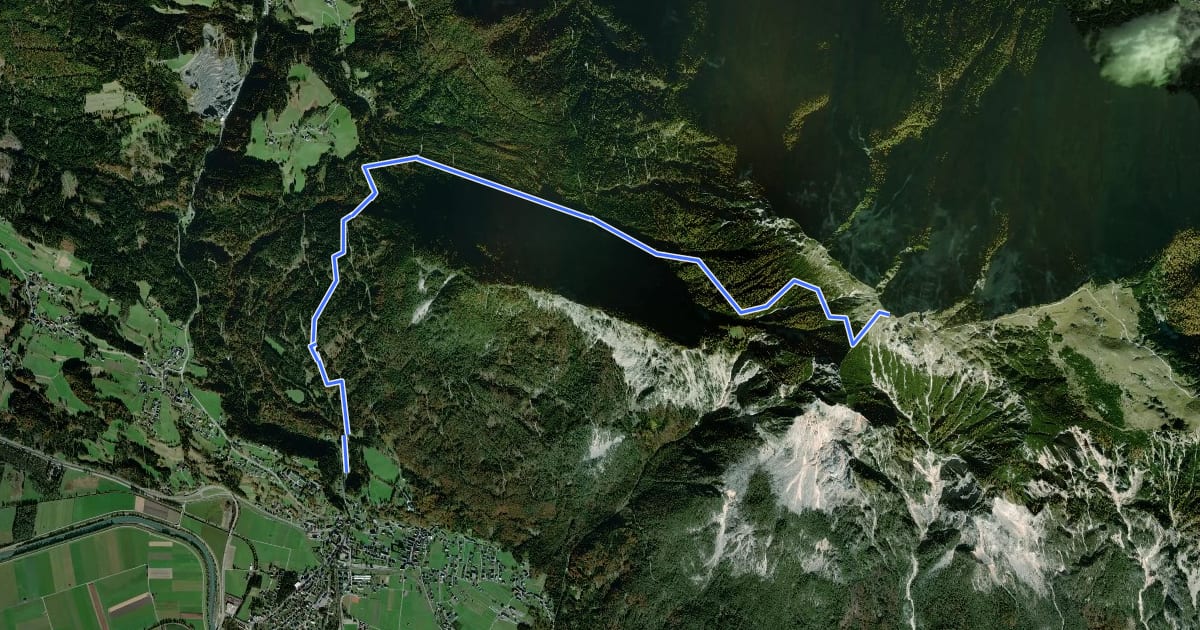 Маршрут Wanderweg Noetsch - Dobratsch на спутниковом снимке