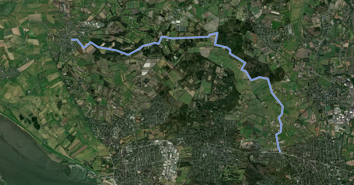 Маршрут Wanderweg Nr. 17 (Sülldorf - Holm) на спутниковом снимке