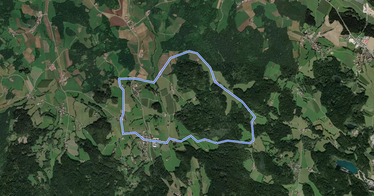 Маршрут Wanderweg Nr. 19 на спутниковом снимке