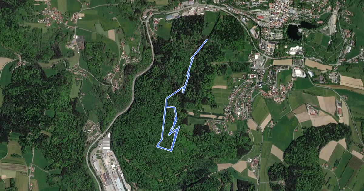 Маршрут Wanderweg Nr.2 на спутниковом снимке