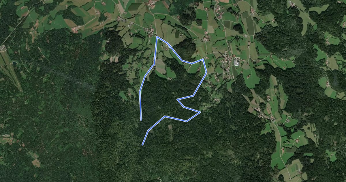 Маршрут Wanderweg Nr. 20 на спутниковом снимке