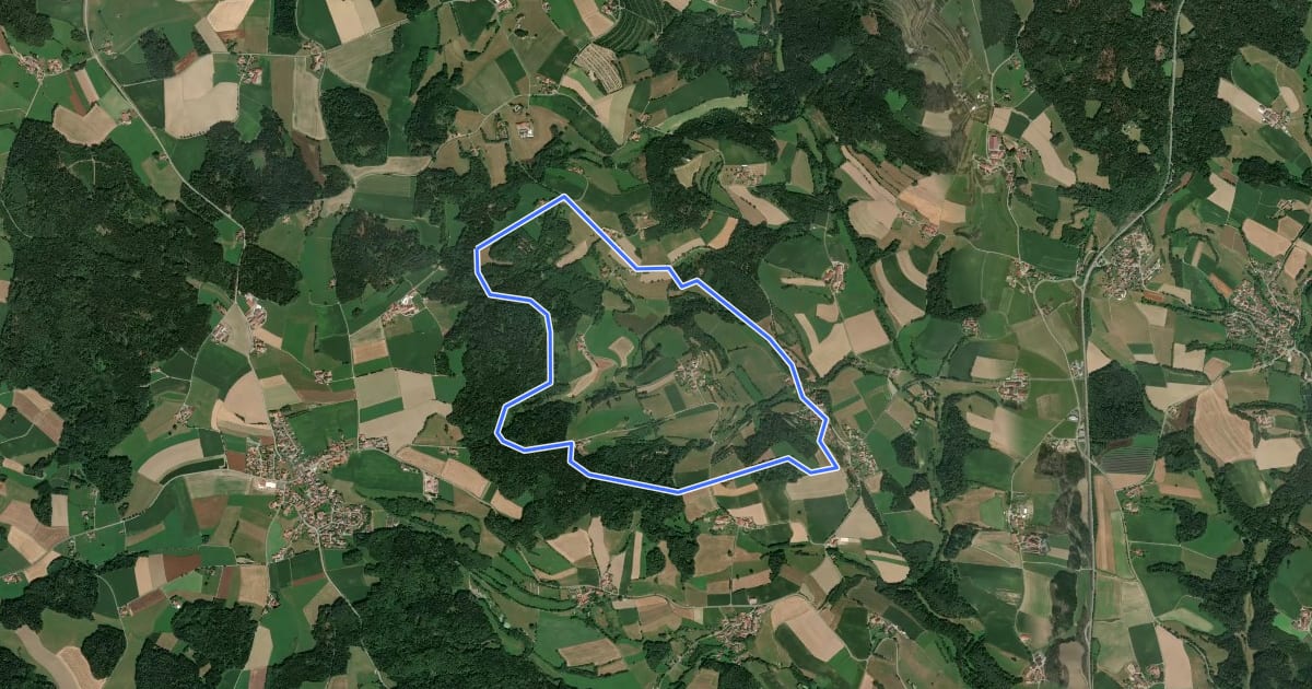 Маршрут Wanderweg Nr. 3 на спутниковом снимке