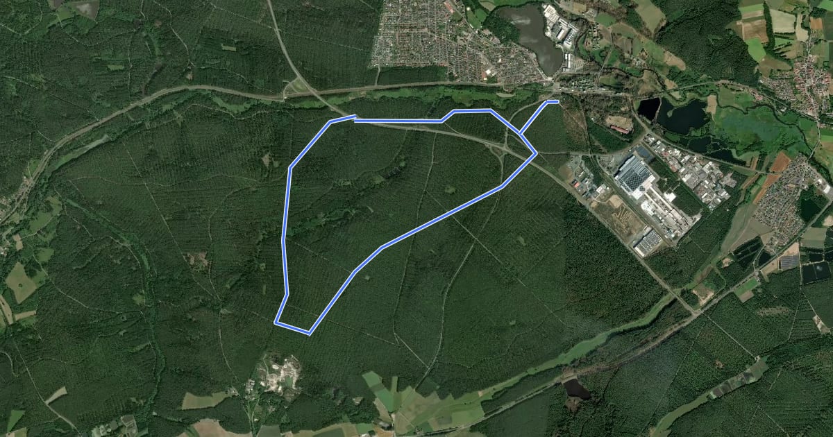 Маршрут Wanderweg Nr. 3 на спутниковом снимке