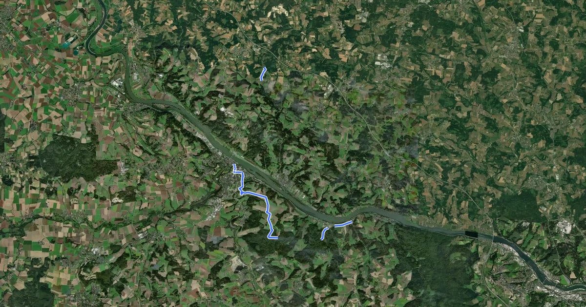 Маршрут Wanderweg Nr. 4 на спутниковом снимке