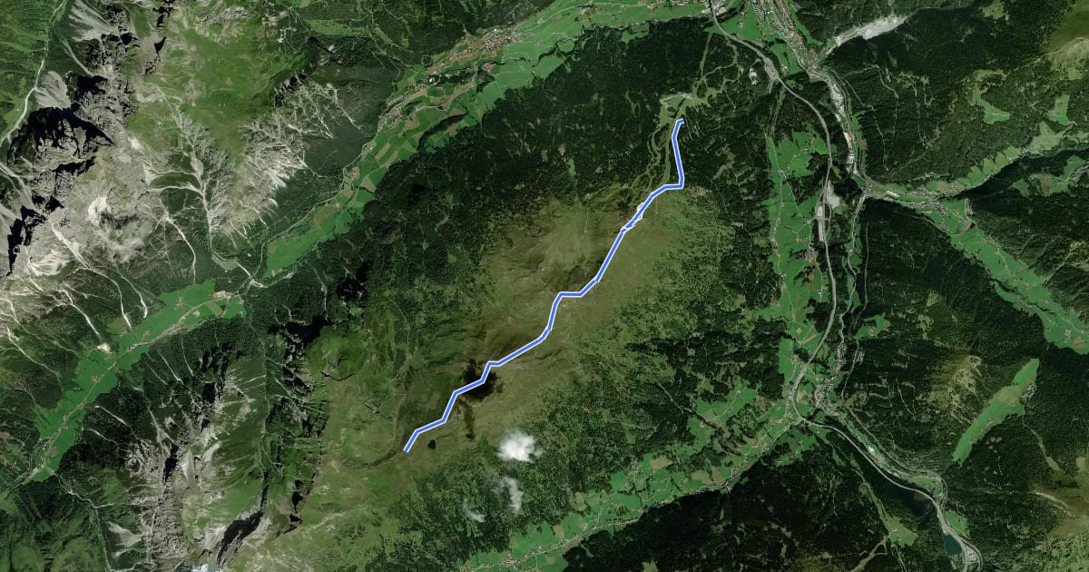 Маршрут Wanderweg Nr. 41 на спутниковом снимке