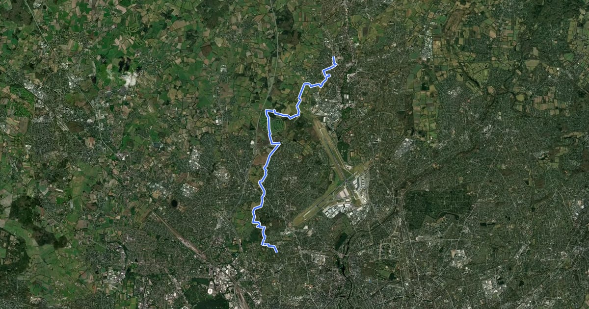 Маршрут Wanderweg Nr. 44 (Stellingen - Garstedt) на спутниковом снимке