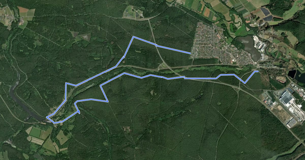 Маршрут Wanderweg Nr. 5 на спутниковом снимке