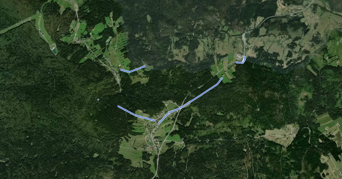 Маршрут Wanderweg Nr. 6 на спутниковом снимке