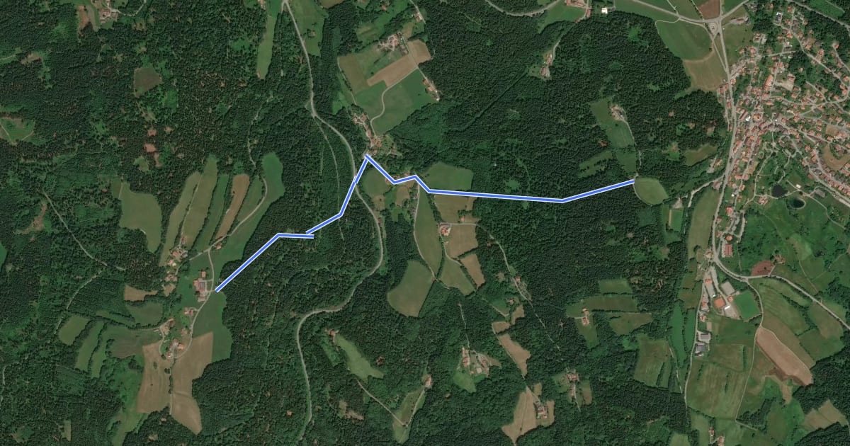 Маршрут Wanderweg Nr. 6 на спутниковом снимке