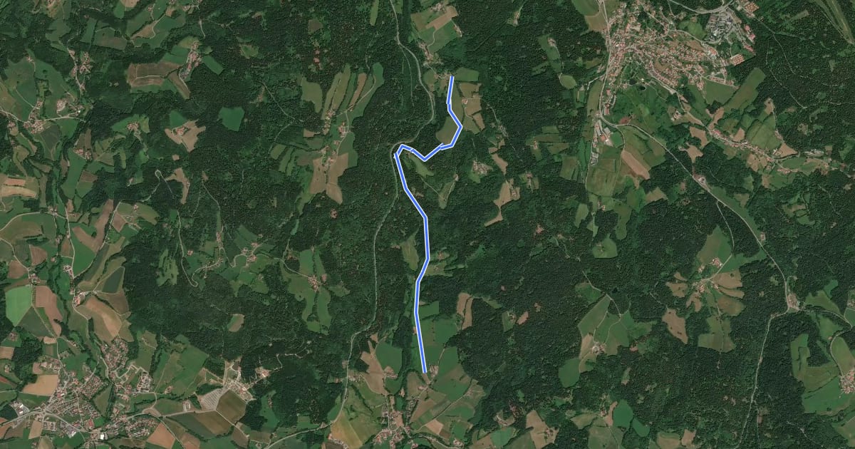 Маршрут Wanderweg Nr.7 на спутниковом снимке