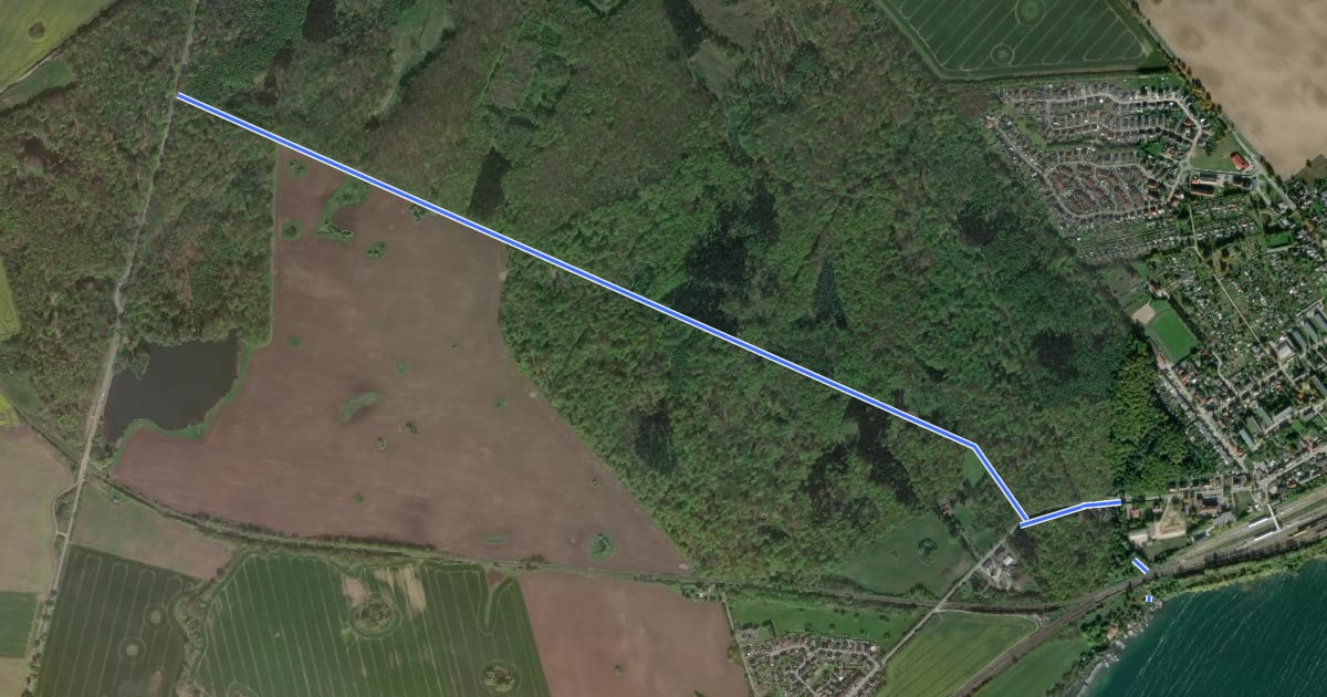 Маршрут Wanderweg NSG Dambecker See на спутниковом снимке