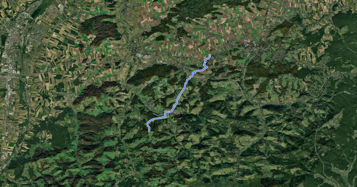 Маршрут Wanderweg Ollersbach - Waasen - Kasten - Hegerberg на спутниковом снимке
