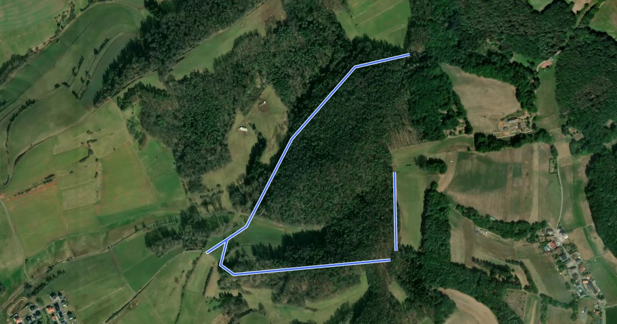 Маршрут Wanderweg Otterbach 3 на спутниковом снимке