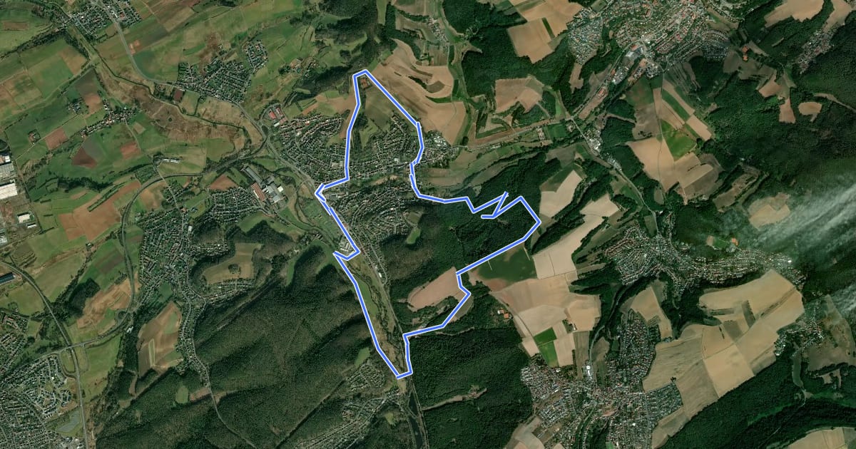 Маршрут Wanderweg Otterbach 4 на спутниковом снимке