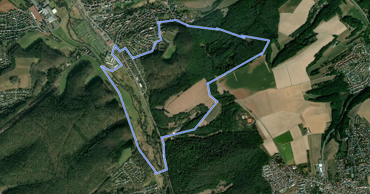 Маршрут Wanderweg Otterbach 5 на спутниковом снимке