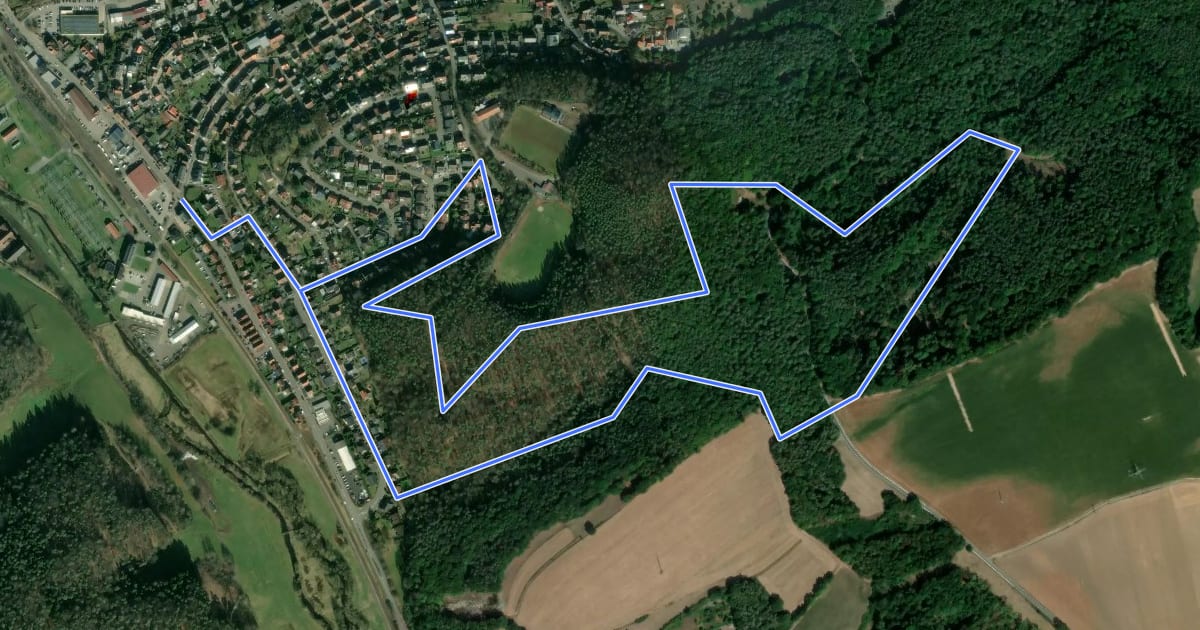 Маршрут Wanderweg Otterbach 6 на спутниковом снимке