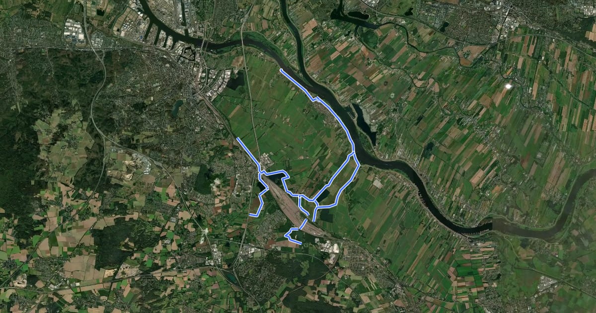 Маршрут Wanderweg OV на спутниковом снимке