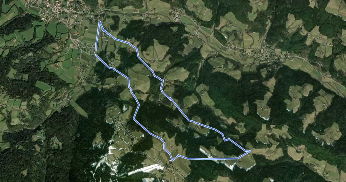 Маршрут Wanderweg Passkapelle на спутниковом снимке