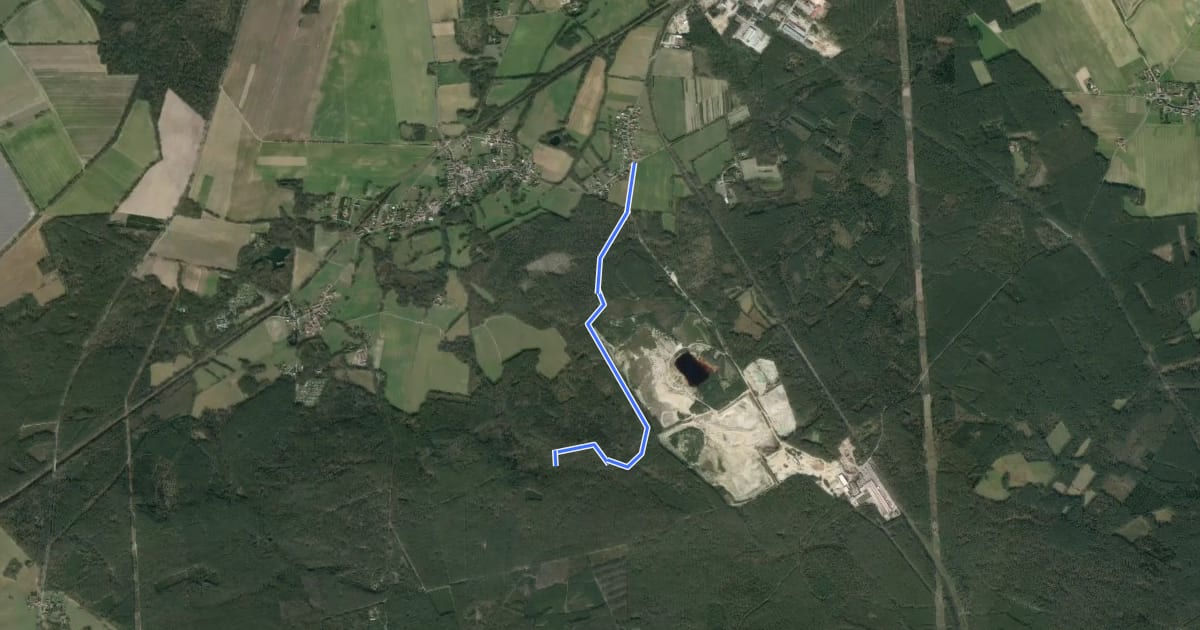 Маршрут Wanderweg Pliskendorf - Kuhringsberg на спутниковом снимке