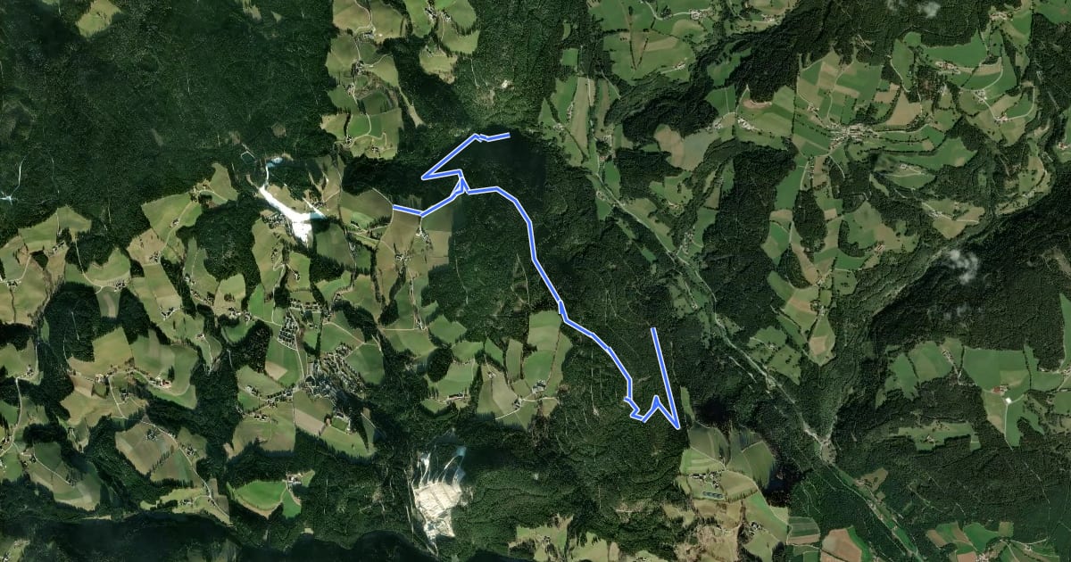 Маршрут Wanderweg R на спутниковом снимке