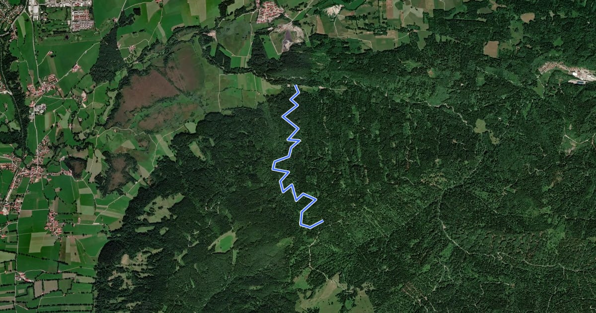Маршрут Wanderweg R 7 - Bayrische Voralpen на спутниковом снимке