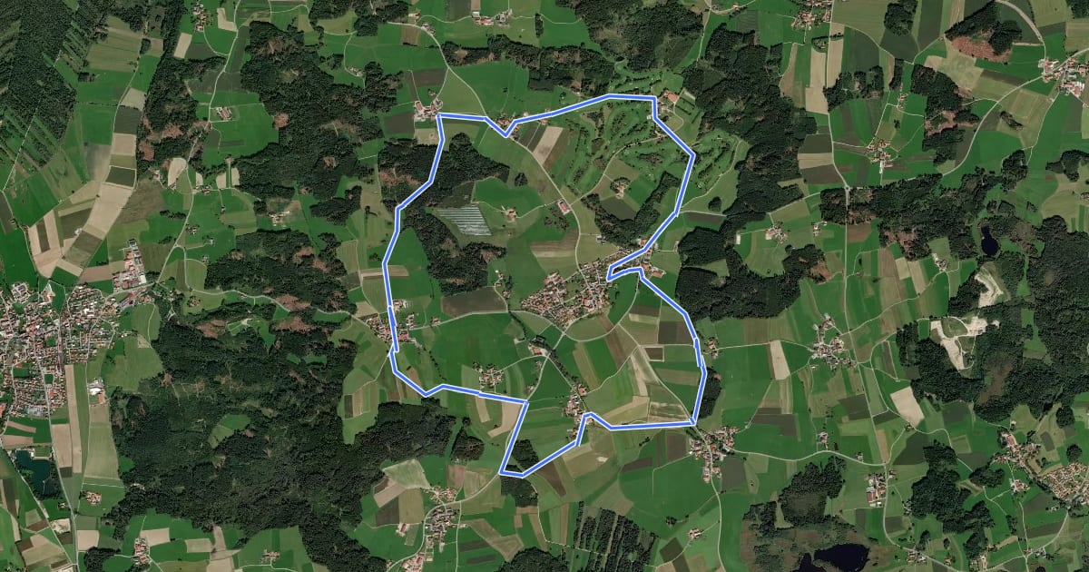 Маршрут Wanderweg R - Höslwang на спутниковом снимке