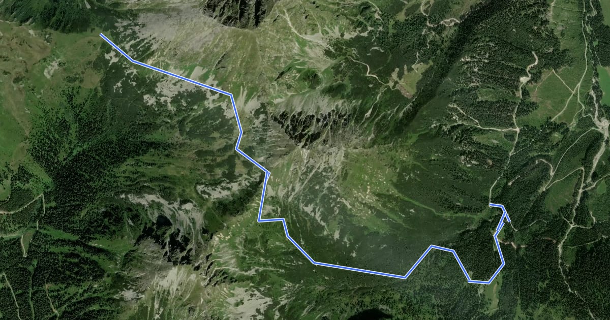 Маршрут Wanderweg R10 на спутниковом снимке