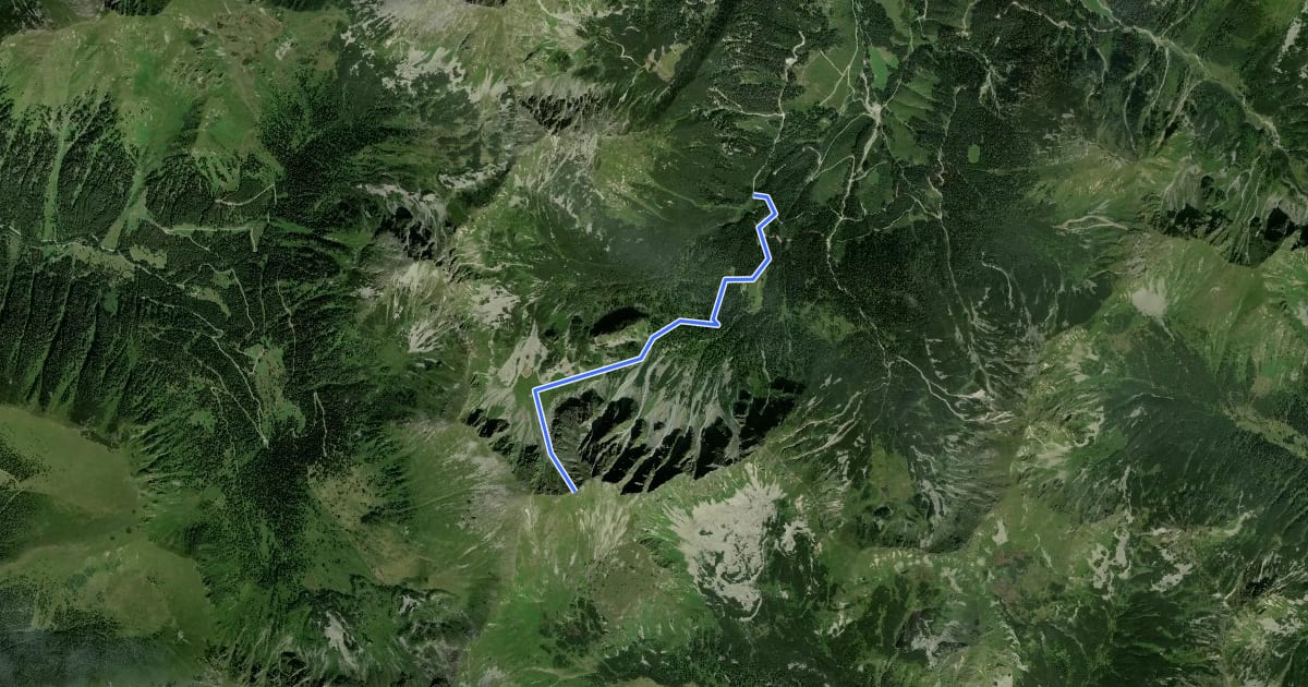 Маршрут Wanderweg R11 на спутниковом снимке