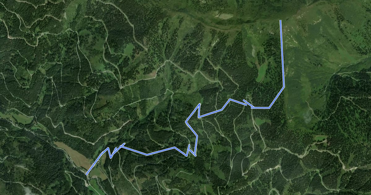 Маршрут Wanderweg R9 на спутниковом снимке