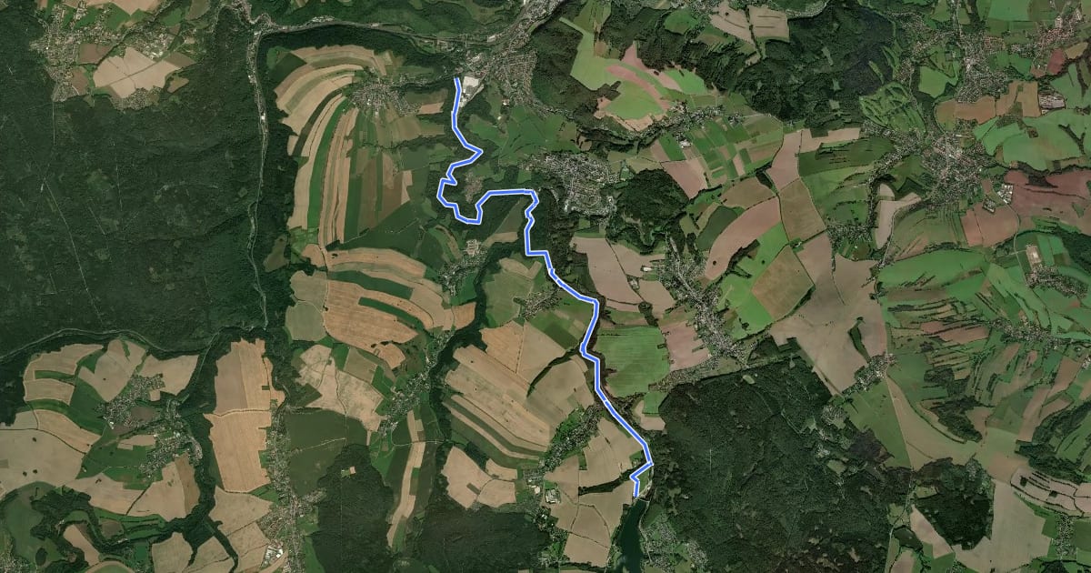 Маршрут Wanderweg Rabenauer Grund на спутниковом снимке