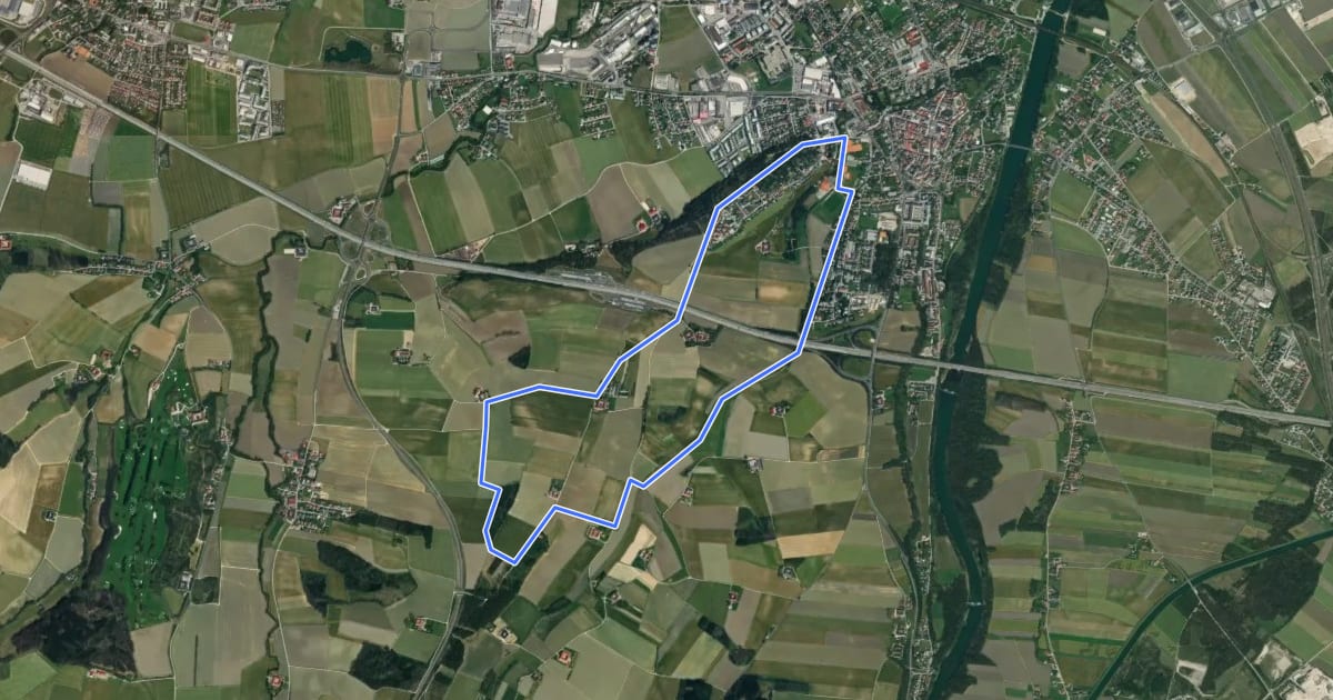 Маршрут Wanderweg Rabenberg на спутниковом снимке