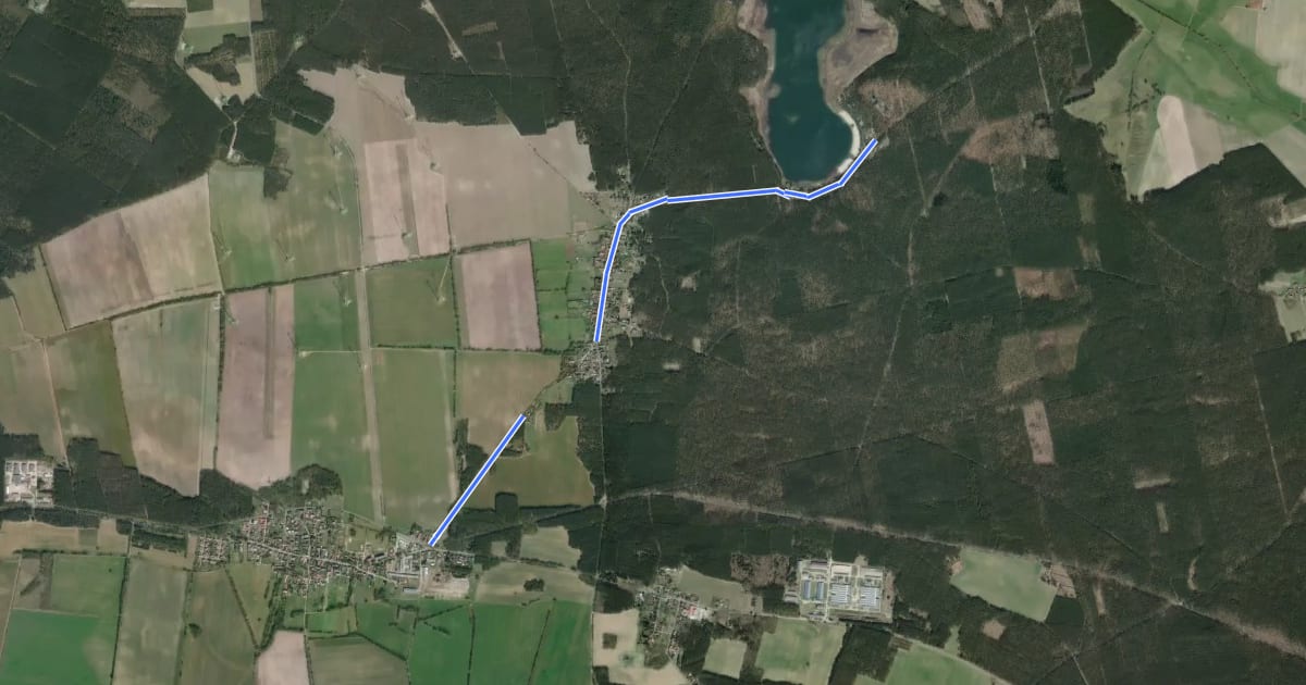 Маршрут Wanderweg Radensforf-Briesener See на спутниковом снимке