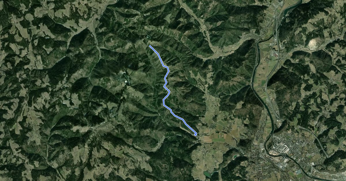 Маршрут Wanderweg Rein - Mühlbacherhütte на спутниковом снимке