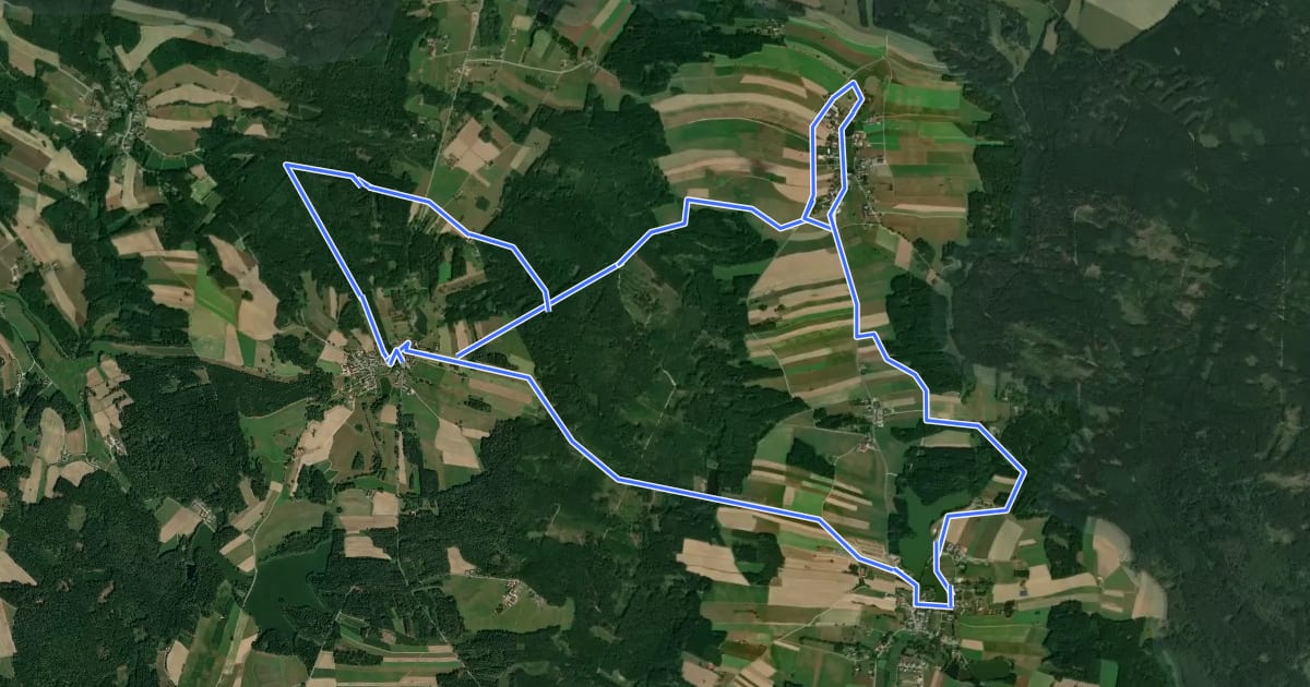 Маршрут Wanderweg Reingers Nr. 51 на спутниковом снимке