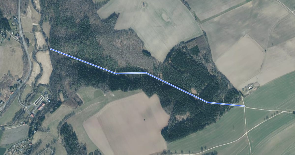 Маршрут Wanderweg Rocksengrund на спутниковом снимке