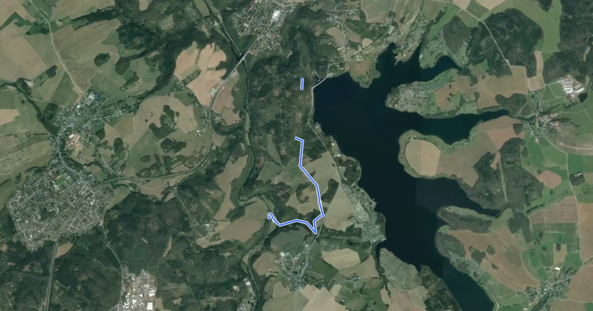 Маршрут Wanderweg roter Balken на спутниковом снимке