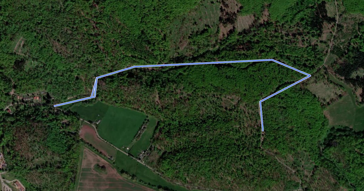 Маршрут Wanderweg "rotes Andreaskreuz" на спутниковом снимке