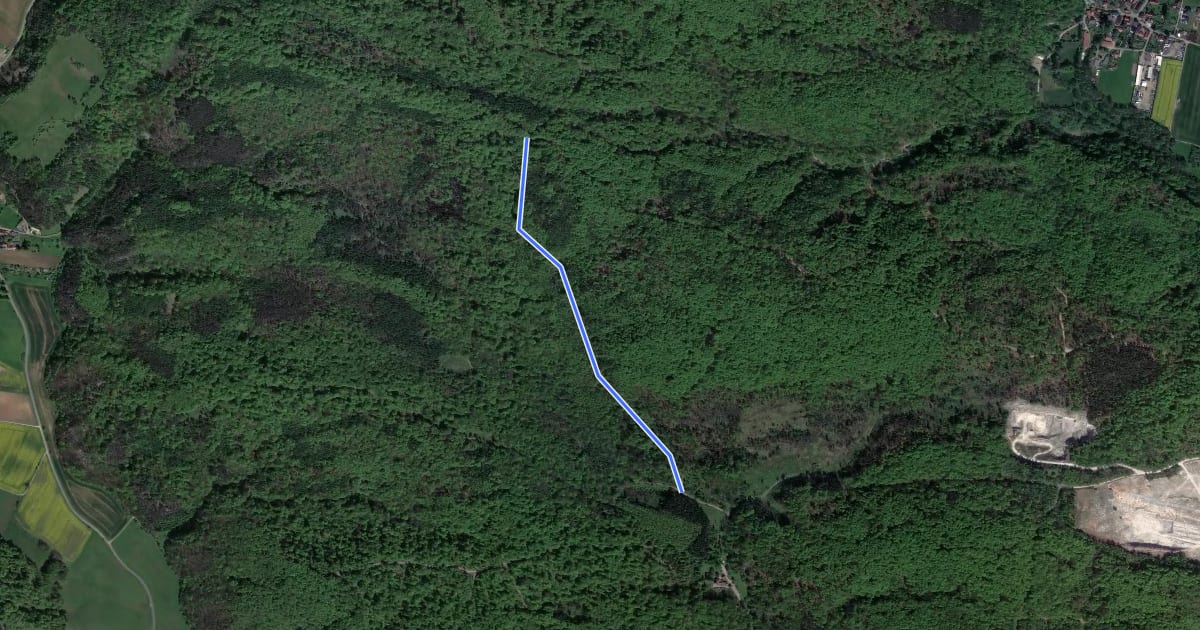Маршрут Wanderweg "rotes Dreieck" на спутниковом снимке