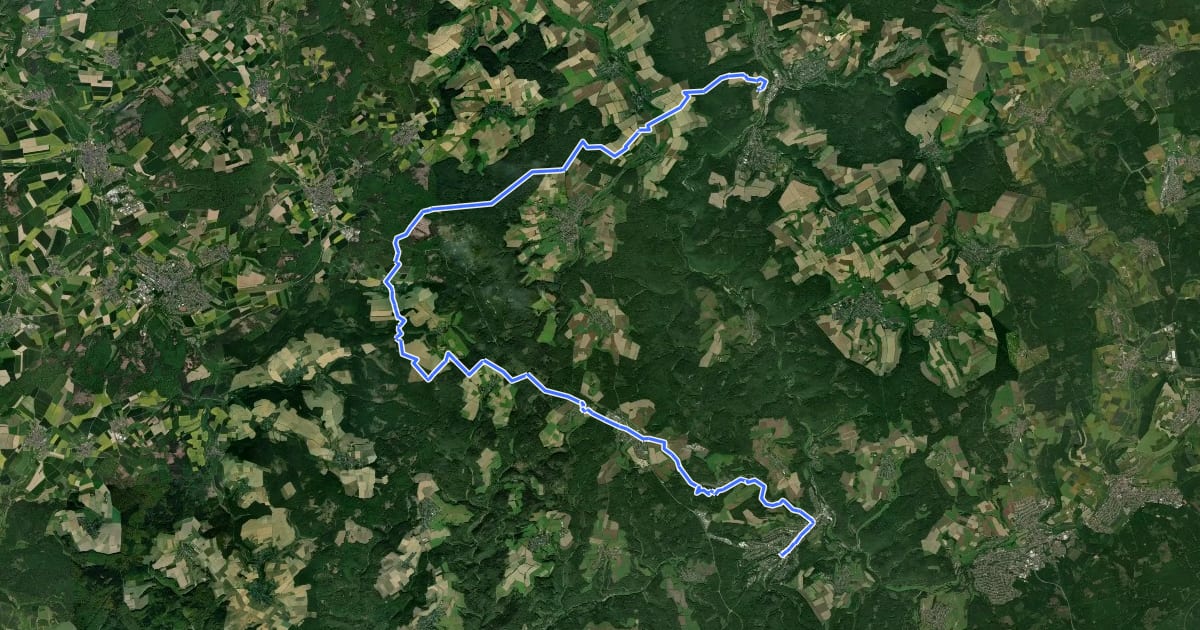 Маршрут Wanderweg Rotes Kreuz на спутниковом снимке