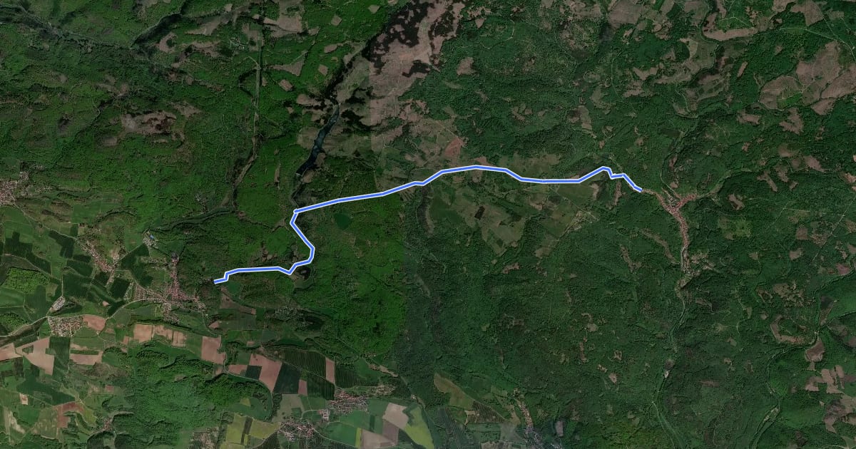 Маршрут Wanderweg "Rotes Kreuz" на спутниковом снимке