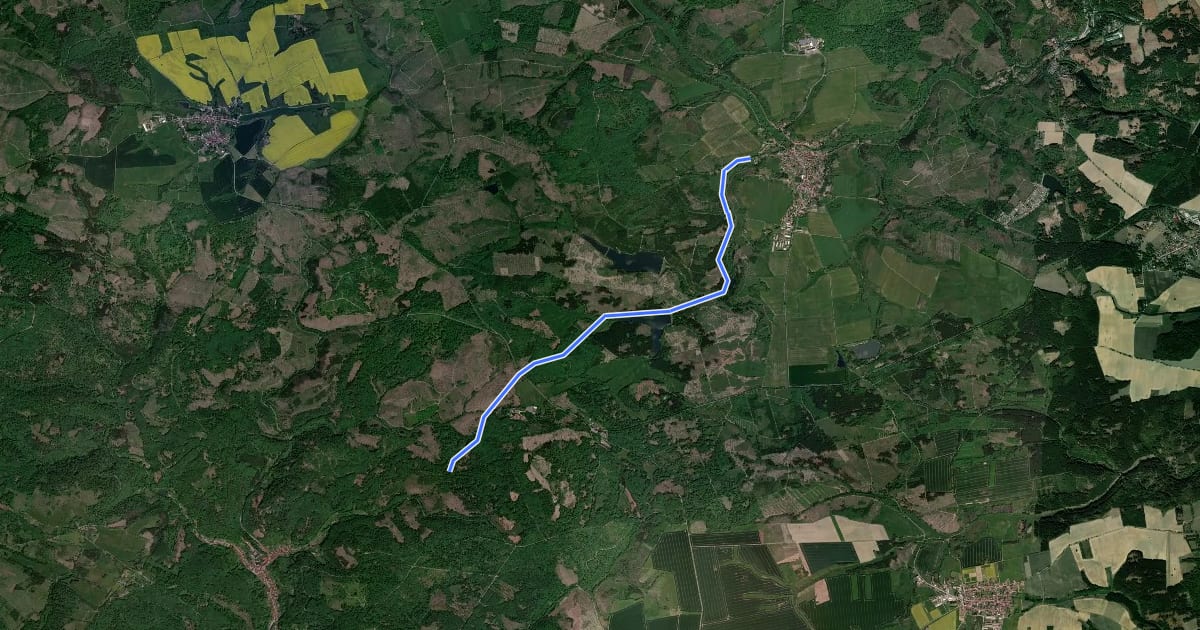 Маршрут Wanderweg "Rotes Kreuz" Sieben Wege - Strassberg на спутниковом снимке