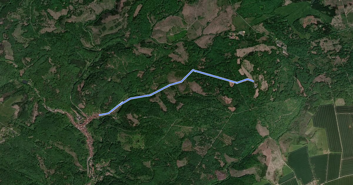 Маршрут Wanderweg "Rotes Kreuz" Stolberg - Josephskreuz на спутниковом снимке