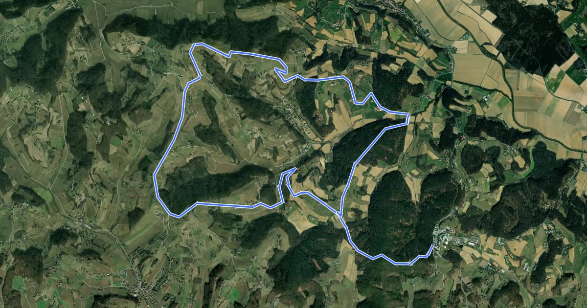 Маршрут Wanderweg rund um Stein (Weg 3) на спутниковом снимке