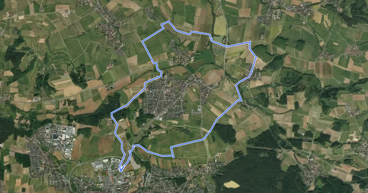 Маршрут Wanderweg Rundweg um Forth на спутниковом снимке