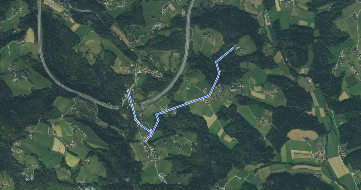 Маршрут Wanderweg S1a на спутниковом снимке
